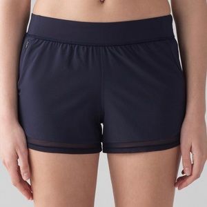 Navy blue reversible lululemon shorts